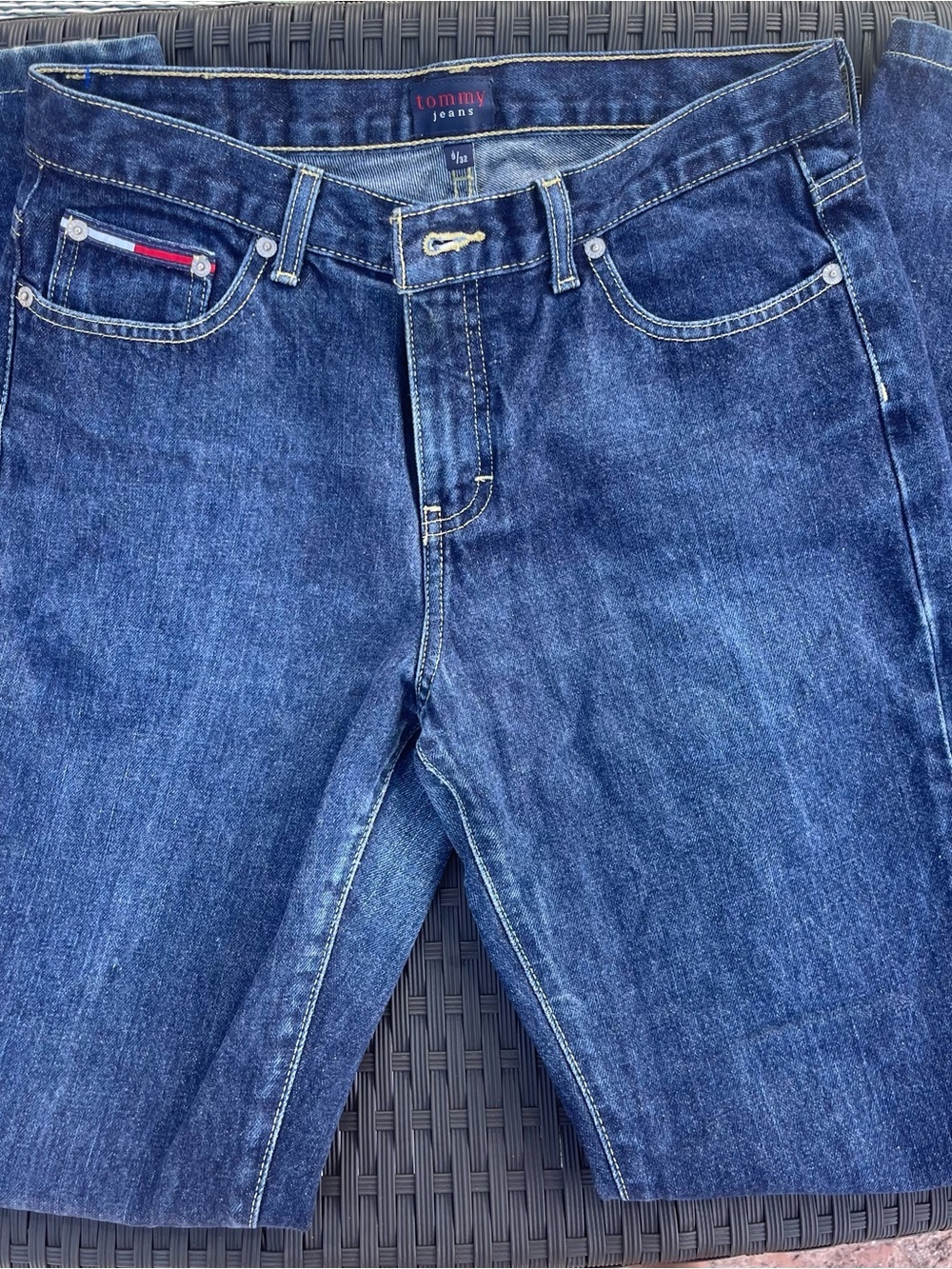 Tommy Hilfiger Women's Dark Blue Wide Leg Jeans